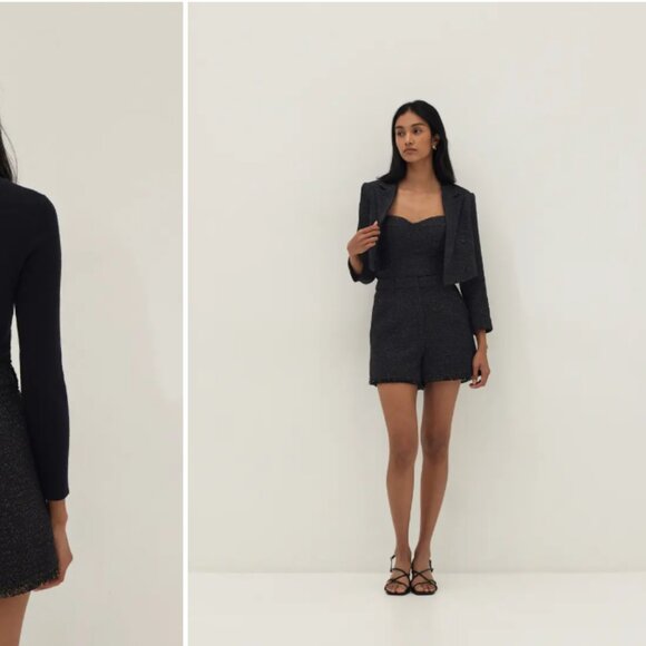 Love Bonito Shiloh High Waisted Tweed Tailored Shorts - Picture 5 of 13